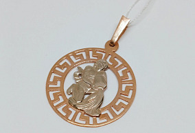 Золотая подвеса Водолей 