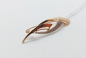 Брошь с фианитами