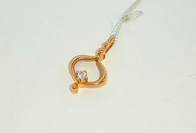  Золотая подвеска с фианитом