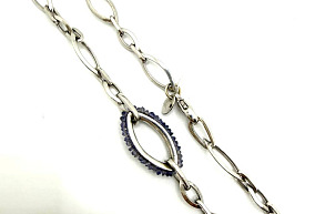 Золотое колье c фианитами 68 р-р