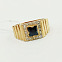 Золотая печатка с фианитами 19,5 р-р