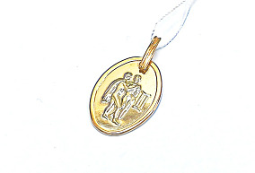 Золотая подвека с фианитами