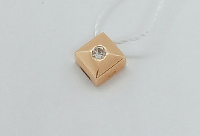 Золотая подвеска с фианитом