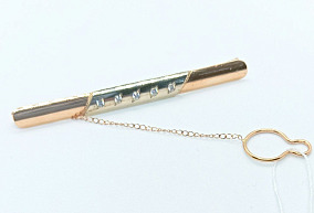 Золотой зажимим  для галстука