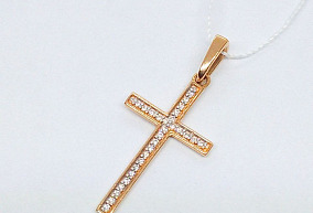 Золоая подвеска с бриллиантами